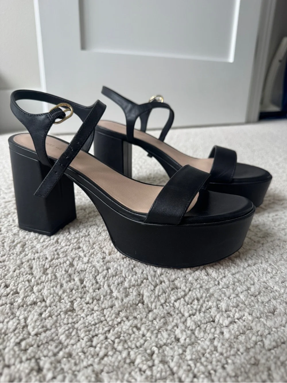 Stuart Weitzman Dancer mid block platform sandal